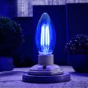 Ambient Vintage 4w LED Blue Candle Light Bulb B22 Bayonet Clear Glass 
