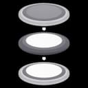 18w Round LED Ceiling Panel Cool White 3 Switch Mode White Ring