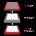 18w Square LED Ceiling Light Cool White with Red Ambient Ring Surface Mount 