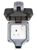 Single 13A 1-Gang Weatherproof Outdoor Switched Socket IP66 Rated