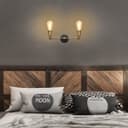 Modern Vintage Industrial Antique Brass Adjustable Double Arm Wall Light Lamp
