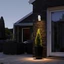 PIR Matt White Stainless Steel Single Outdoor Down Wall Light Movement Sensor ZLC057DSENW