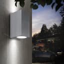 Modern Rectangular Up Down Aluminium Finish Outdoor Wall Light Fixture GU10 ZLC063AB 