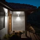 PIR Matt White Up Down Stainless Steel Outdoor Wall Light with Movement Sensor ZLC058DSENW