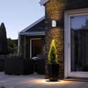 Matt White LED Modern Double Outdoor Wall Light Up/Down Garden Light ZLC055W 