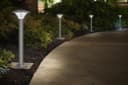 LED Bollard Modern Stainless Steel Garden Lamp Post Cool White Light with 12v Transformer ZLC047CW