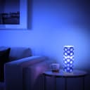 Mirror Chrome Cylinder Desk Lamp 3D Window Effect Glass Bedside and Table Lamp CL002