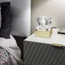 Ambient Glass Ice Cube Touch Dimmable Table Lamp Gold Base with G9 Bulb 