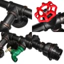 Industrial Steampunk Iron Rustic Vintage Water Pipe Tap Gun Shape Rifle M0158 with 2w T30 & 4w T45