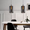 Modern Glass Smokey Grey Pendant Light M0208