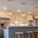 Modern Vintage Ceiling Smoked Gold Globe Pendant Light M0212