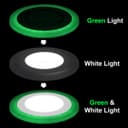 Round Dual Colour LED 6w Ceiling Recessed Panel Spot Light Green and White
