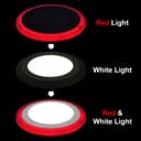 12w Round Recessed LED Ceiling Panel Light Dual Colour Cool White Red Ring