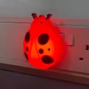 1W LED Night Light with Auto Sensor Red Ladybug Plug In Dusk to Dawn A62R