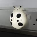 1W LED Night Light with Auto Sensor White Ladybug Plug In Dusk to Dawn A62W