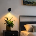 3W LED Adjustable Black Wall Mounted Bedside Light Switched Warm White BW05