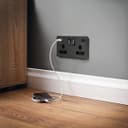  USB Double Socket With 2 USB Charger Port Black Nickel Plate Quick Charge PD20W N411820WGME