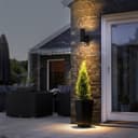 2 X Black PIR Double Outdoor Wall Light with Movement Sensor ZLC038DSEN