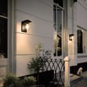 Outdoor Wall Light Lantern Black Clear Lamp Shade ZLC385 with 4w LED Warm White