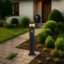 3W LED PIR Sensor Bollard Outdoor Garden Light Black Stainless Steel 3000K IP54 ZLCA03