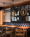 Vintage Industrial Ceiling Hemp Rope Round Pendant Light H3047