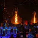 LED Vintage Classic Filament Light Bulb Gold Glass Tear Drop 4w E27 Coil R125