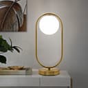 Antique Brass Table Lamp Opaque Glass Shade Bedside Light Globe Desk Lamp H3029 