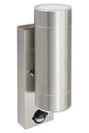 12W LED Double Outdoor Wall With PIR Movement Sensor Stainless Steel Cool White ZLC365SEN