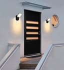 Modern 12W LED Black Outdoor Wall Light  Adjustable Warm White ZLC353BWW