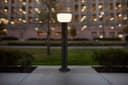 12W LED Bollard Outdoor Garden Light Stainless Steel Black Finish Warm White ZLC355BWW