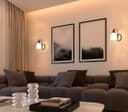 Modern Bathroom Wall Light Chrome IP44 Frosted Glass H3082 with G9 LED 5w Warm White