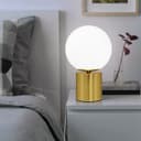 Modern Vintage Brass Table Lamp Frosted Globe Glass Shade H3139