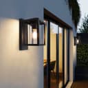 Outdoor Dusk Till Dawn Wall Light Black Glass Diffuser Lantern ZLC370DTD with LED 4w Warm