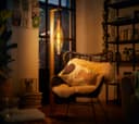 8w Tubular Antique Vintage LED E27 Smoked Glass CT120