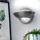 9w LED Wall Light Brushed Chrome Opal Diffuser Cool White 6000K H3038