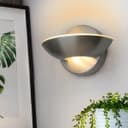 9w LED Wall Light Brushed Chrome Opal Diffuser Warm White 3000K H3050