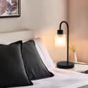 Modern Vintage Black Table Lamp Frosted Glass Shade T509