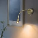 LED Indoor Bedside Reading Wall Light 2W 3000K Antique Brass H3142