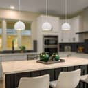 Ceramic Ceiling Pendant Light White Paintable Gypsum Groove Pattern