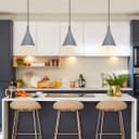 Ceramic Ceiling Pendant Light Grey Gypsum Lamp Shade