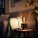 LED Vintage Classic Filament Light Bulb Smoked Grey Glass Tear Drop Spiral 4w E27 Coil ST58
