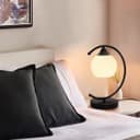 Arch Black Table Lamp Opaque Glass Globe Shade Opal Sphere T502