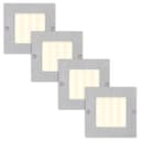 20W LED Under Cabinet Kitchen Lights Slim SQUARE Warm White 3000K Kit Of 4 UC04