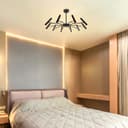10 Lamp Ceiling Black Cluster Sputnik Pendant Light Adjustable Beam Angle K405 With G9