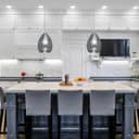 Retro Chrome Ceiling Pendant Light Fixture Grey Cracked Glass Oval Lamp shade H3058