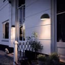 Outdoor Downward Wall Light Anthracite Grey Half Circular Frosted Diffuser IP54 ZLC382B