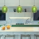 Vintage Ceiling Crackle Green Mosaic Glass Pendant Light K424