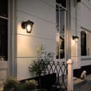 Outdoor Downward Wall Light Black Lantern Clear Diffuser IP44 ZLC381