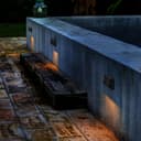 Modern LED Wall Light Down or Up Path Brick Surface Mount Light Matt Black in Warm White ZLC039WW 