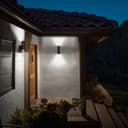 Black Outdoor Up Down Wall Light Dusk Till Dawn Sensor Stainless Steel IP65 ZLC090B